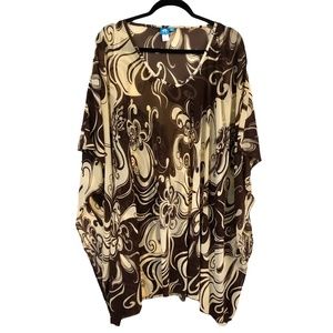 Bamboo Beach Semi Sheer Swim Coverup M